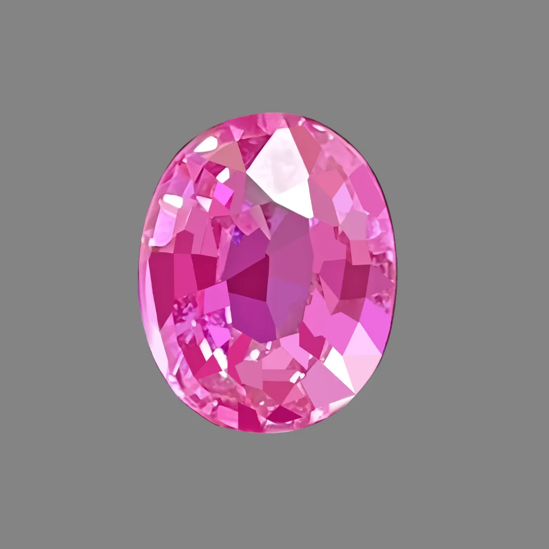 2.02 carats Oval Unheated Pink Natural Sapphire | AIGS Certified