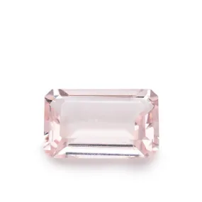 6.66 Carats Natural Mozambique Pink Morganite Emerald Cut