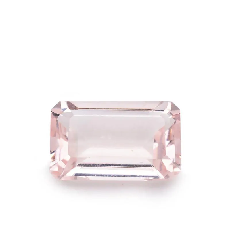 6.66 Carats Natural Mozambique Pink Morganite Emerald Cut