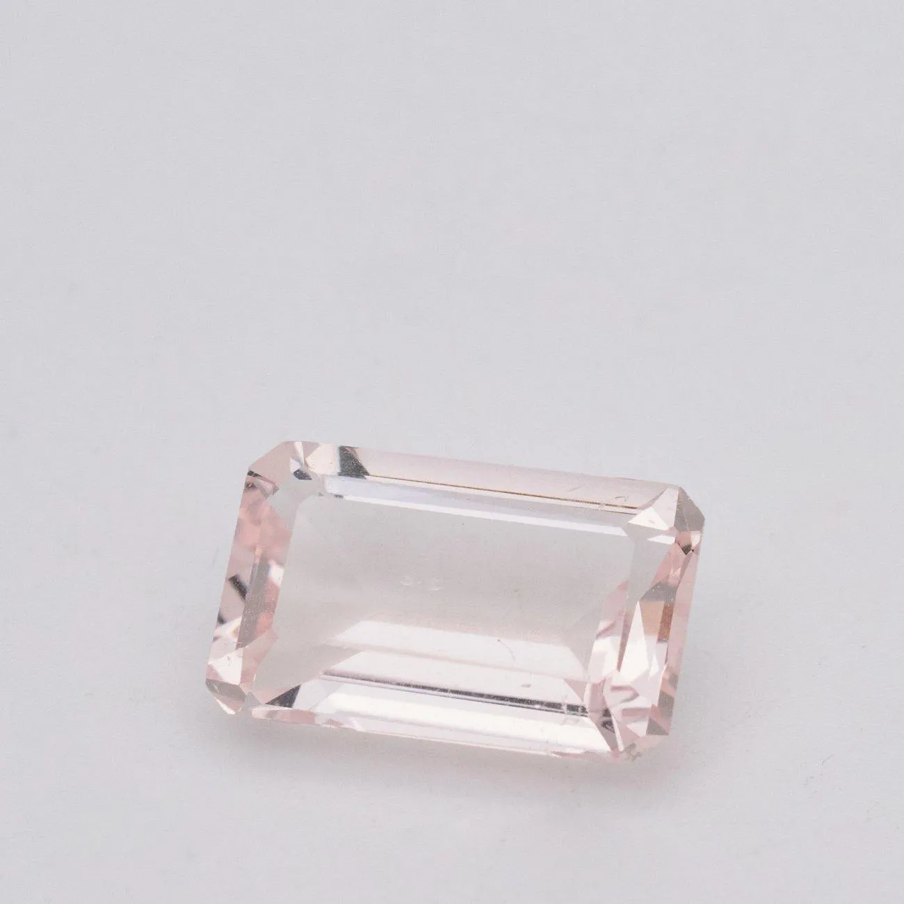 6.66 Carats Natural Mozambique Pink Morganite Emerald Cut