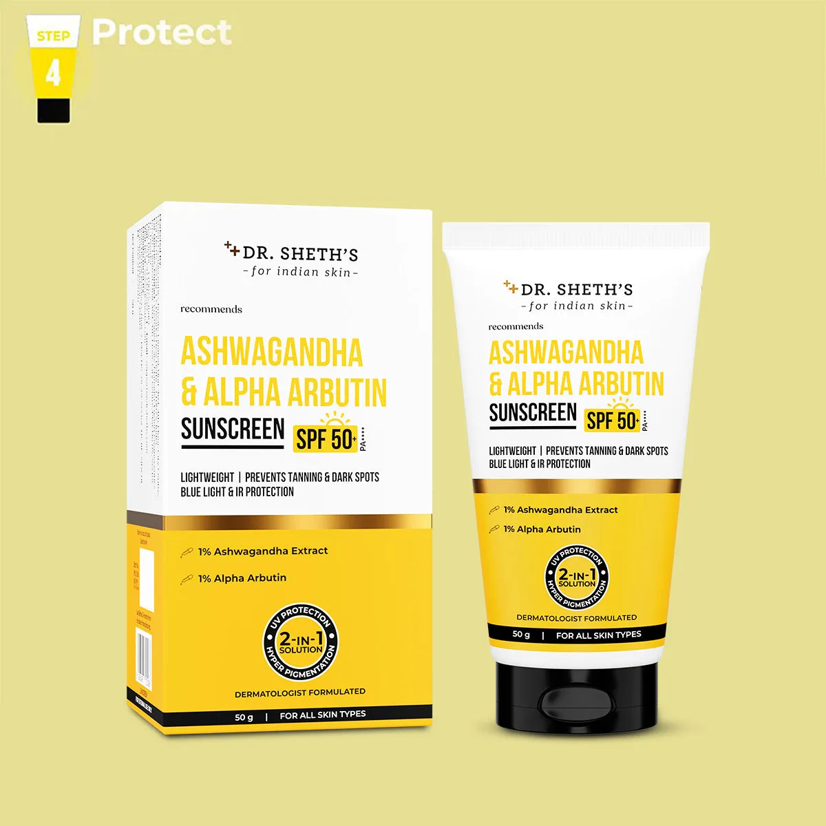Ashwagandha & Alpha Arbutin Sunscreen - 50g