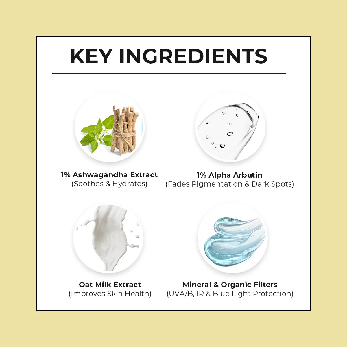 Ashwagandha & Alpha Arbutin Sunscreen - 50g