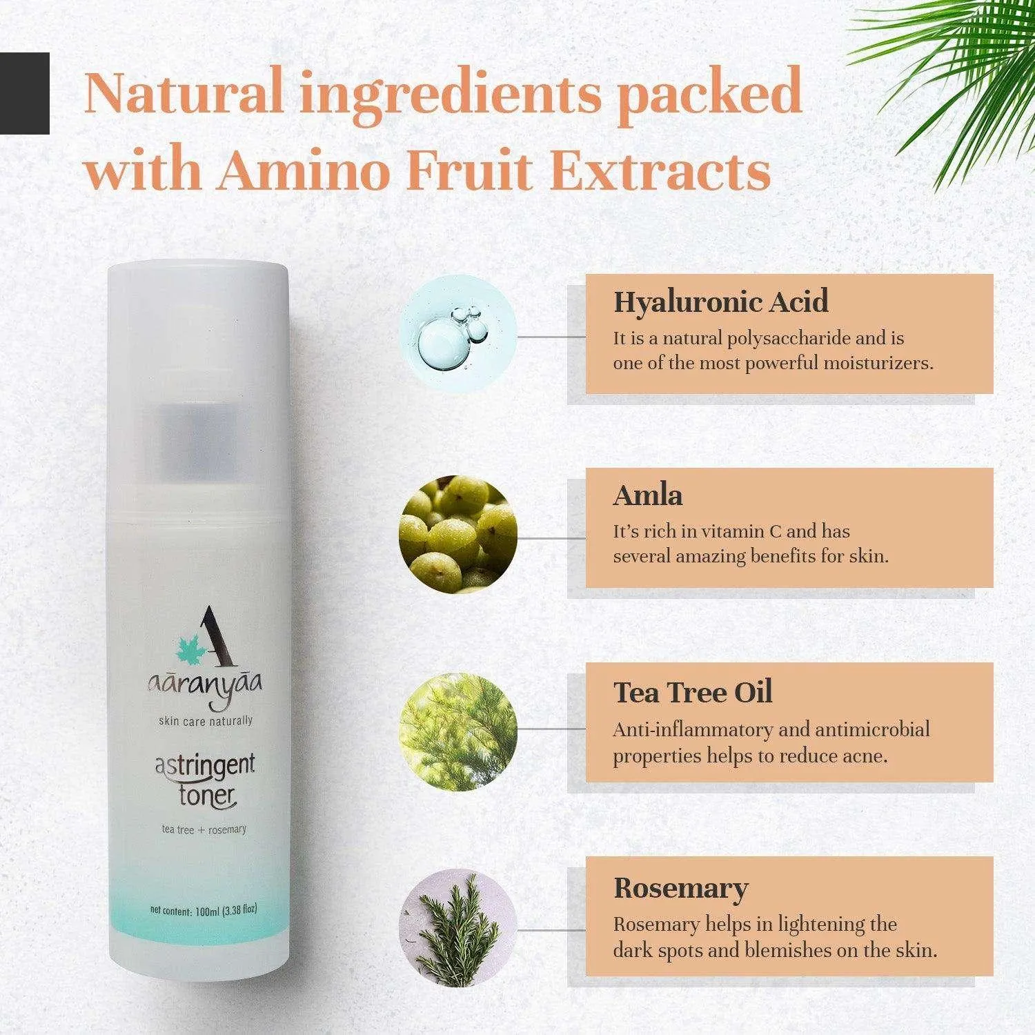 Astringent Toner With Tea Tree & Rosemary
