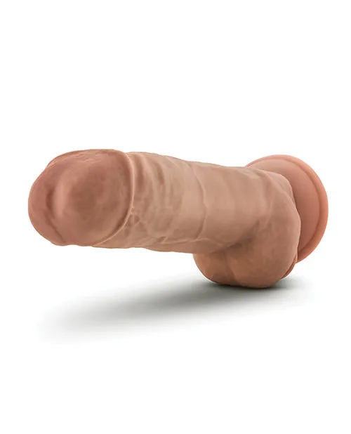 Blush Au Natural 10" Big Boy Realistic Dildo with Balls - Mocha