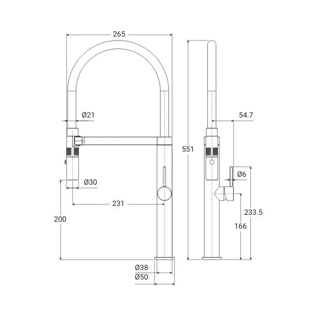 Fienza Kaya Pull Down Sink Mixer Brushed Nickel