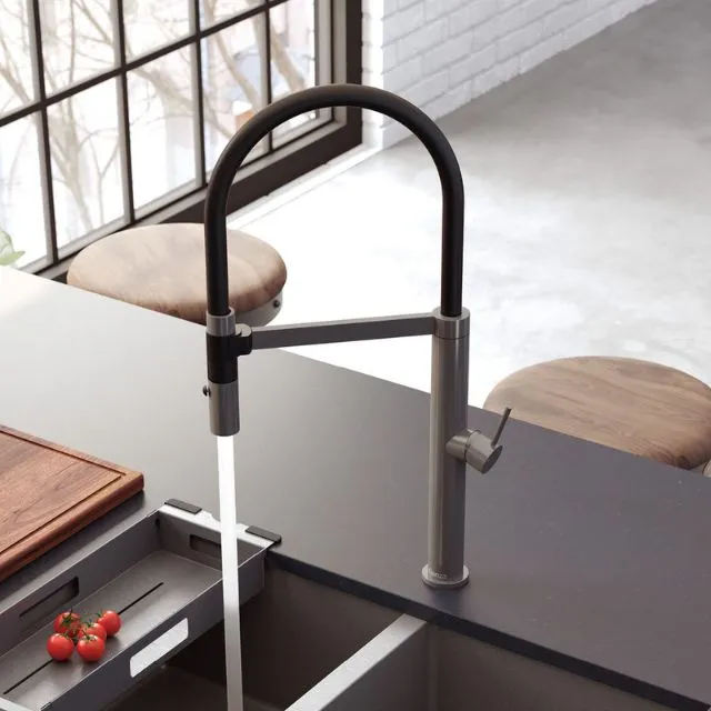 Fienza Kaya Pull Down Sink Mixer Gun Metal