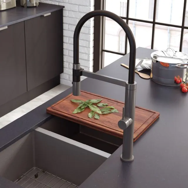 Fienza Kaya Pull Down Sink Mixer Gun Metal