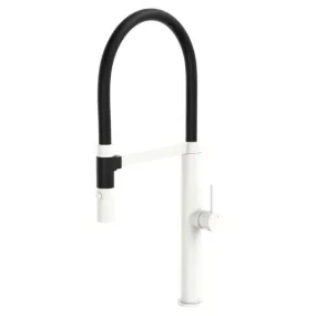 Fienza Kaya Pull Down Sink Mixer Matte White Mixed