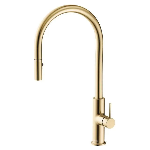 Fienza Kaya Pull Out Sink Mixer Urban Brass