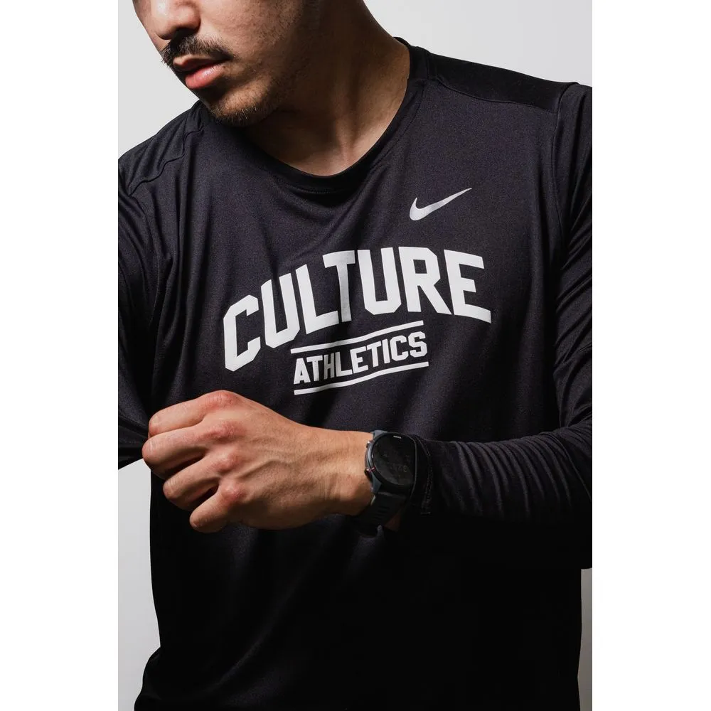 Mens CA Nike Element Dri-FIT Running Crew Top - Black