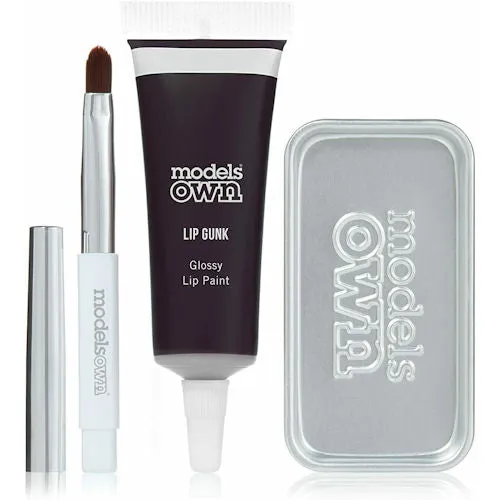 Models Own Lip Gunk Metallic Lip Paint - Loud No.01 Black Lipgloss Makeup Cosmetic Beauty