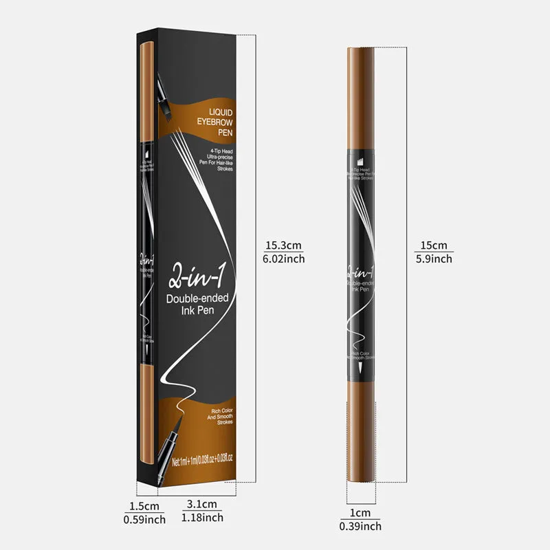 New Forked Dual-ended Liquid Eyebrow Pencil