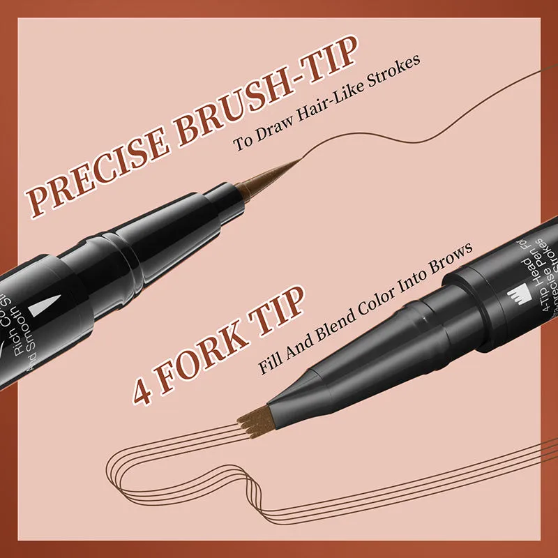 New Forked Dual-ended Liquid Eyebrow Pencil