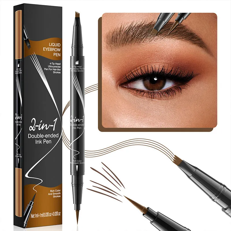 New Forked Dual-ended Liquid Eyebrow Pencil