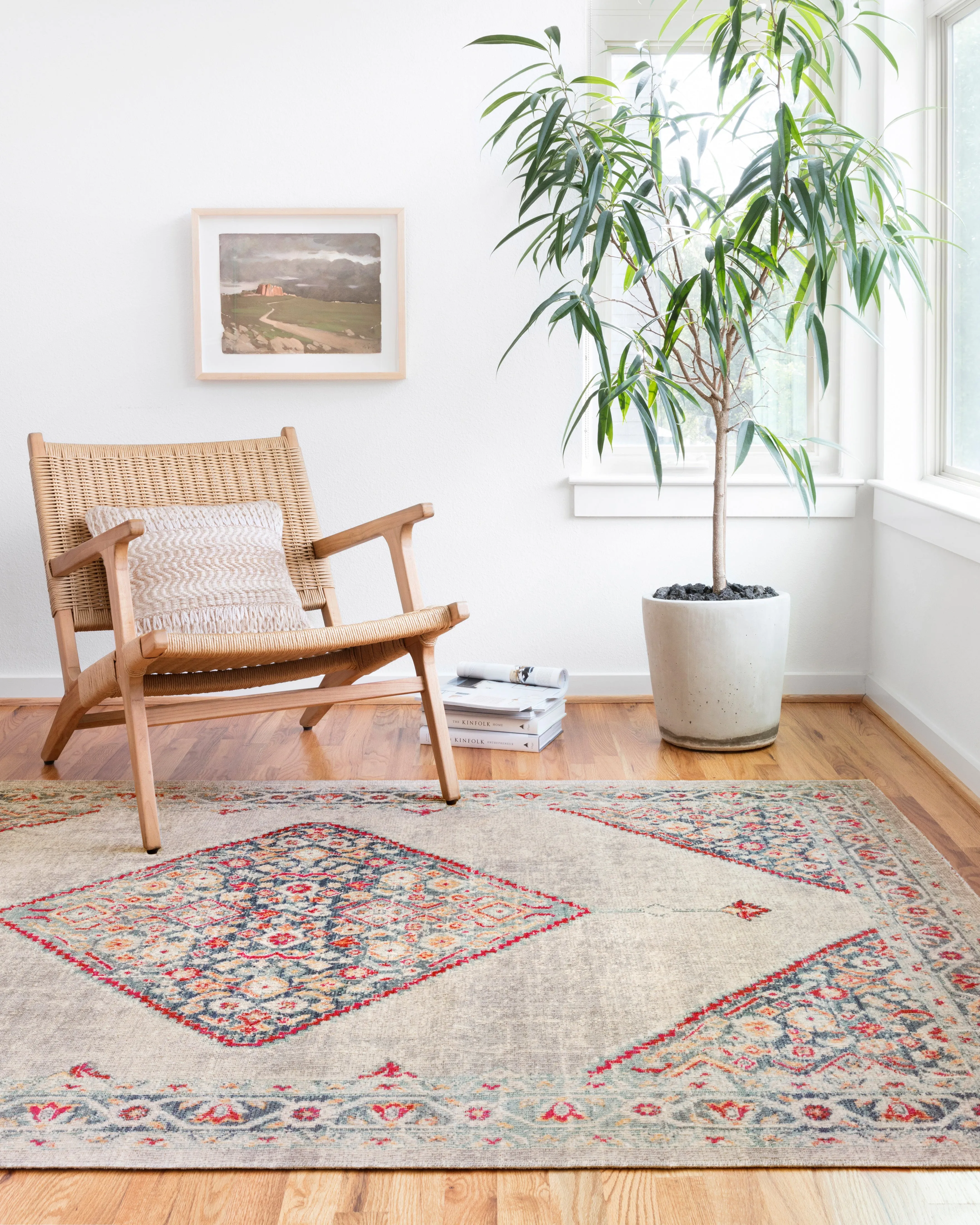 Nour Rug in Stone & Multi