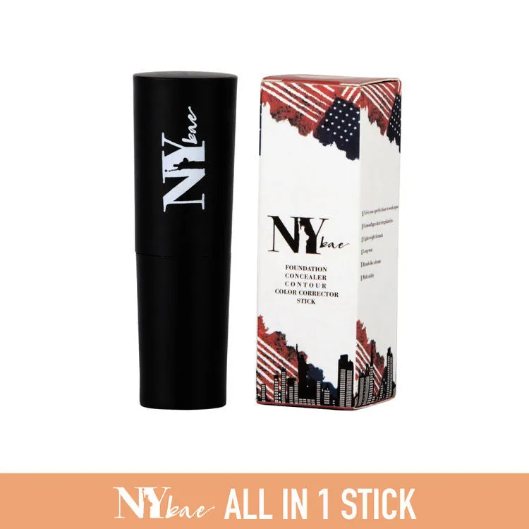 NY Bae All In One Stick| Foundation, Concealer, Contour, Colour Corrector| For Fair Skin| Flawless Texture| Cruisin' On Hudson- Champagne 2
