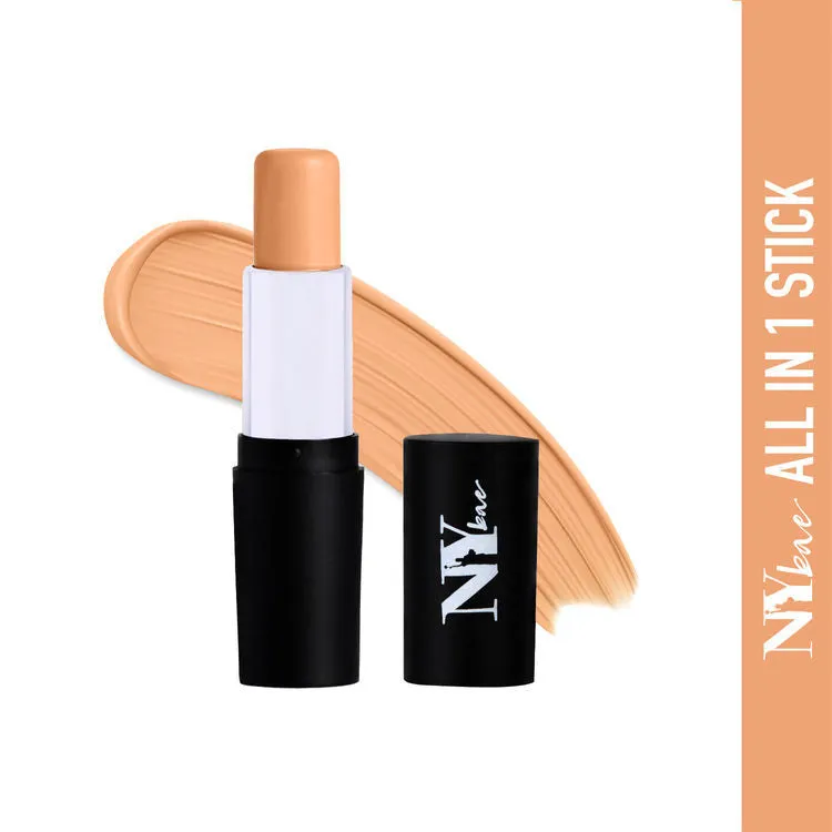 NY Bae All In One Stick| Foundation, Concealer, Contour, Colour Corrector| For Fair Skin| Flawless Texture| Cruisin' On Hudson- Champagne 2