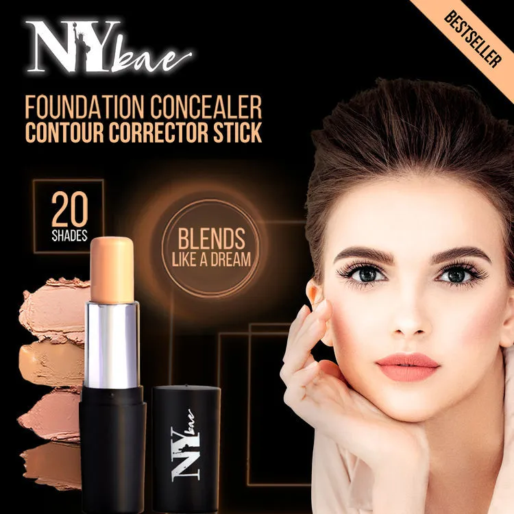 NY Bae All In One Stick| Foundation, Concealer, Contour, Colour Corrector| For Fair Skin| Flawless Texture| Cruisin' On Hudson- Champagne 2