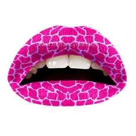 Pink Giraffe Temporary Lip Tattoo