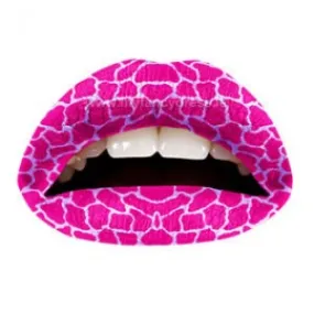 Pink Giraffe Temporary Lip Tattoo