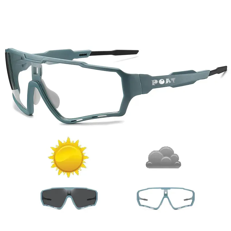 POAT Brand New Style Photochromic Sunglasses Sports Men Women MTB Bike Bicycle Eyewear Cycling Fishing Running Glasses