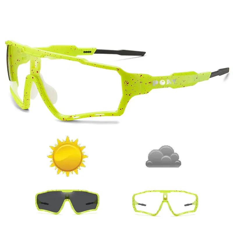 POAT Brand New Style Photochromic Sunglasses Sports Men Women MTB Bike Bicycle Eyewear Cycling Fishing Running Glasses