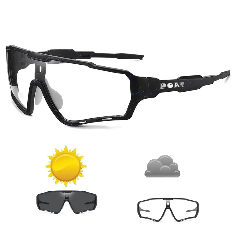 POAT Brand New Style Photochromic Sunglasses Sports Men Women MTB Bike Bicycle Eyewear Cycling Fishing Running Glasses