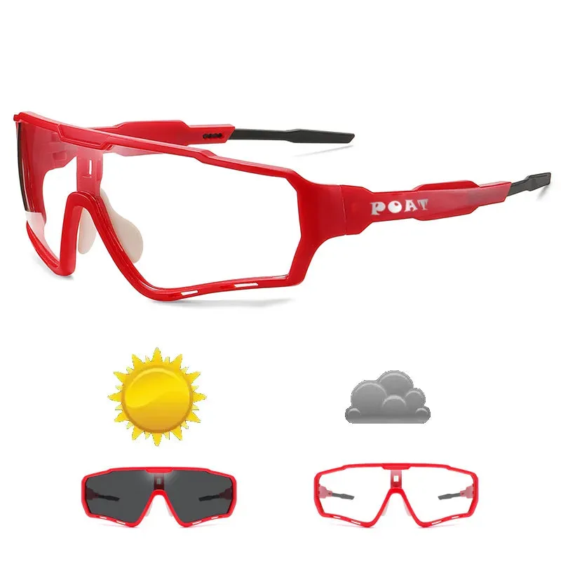 POAT Brand New Style Photochromic Sunglasses Sports Men Women MTB Bike Bicycle Eyewear Cycling Fishing Running Glasses