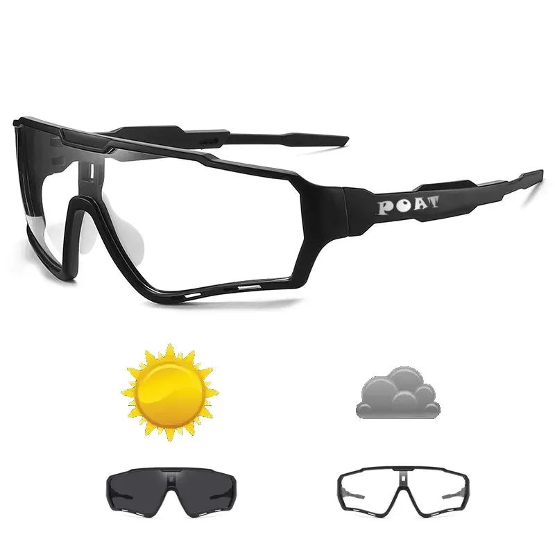 POAT Brand New Style Photochromic Sunglasses Sports Men Women MTB Bike Bicycle Eyewear Cycling Fishing Running Glasses