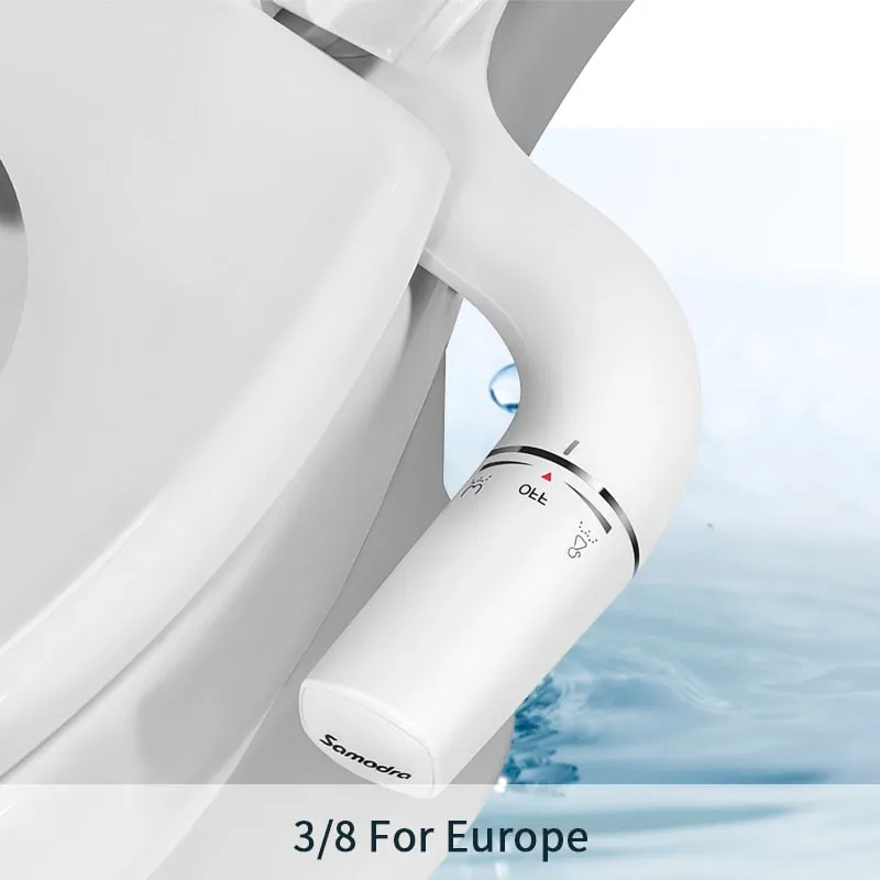 SAMODRA Right/Left Hand Toitet Bidet Sprayer Non-Electric Dual Nozzle Bidet Toilet Seat Hygienic Shower For Bathroom Accessories