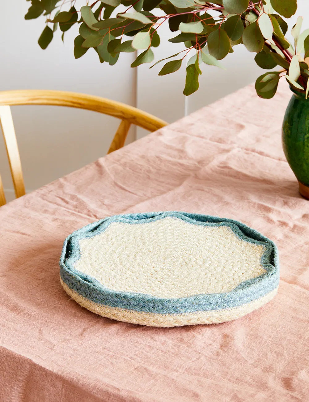 Set of 6 Ocean Blue Scallop Placemats