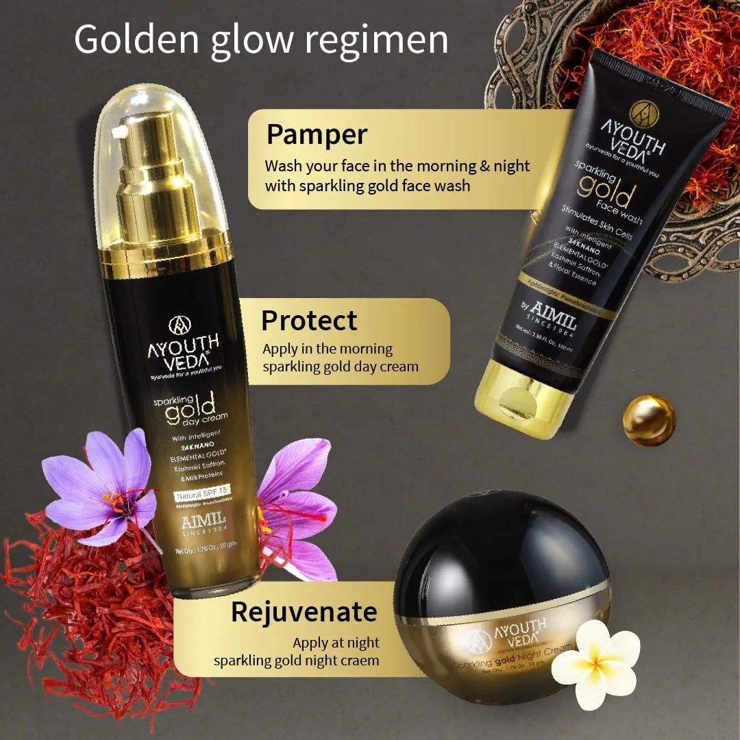 Sparkling Gold Face Wash With 24k Gold & Saffron (Net Qty-100 ml)