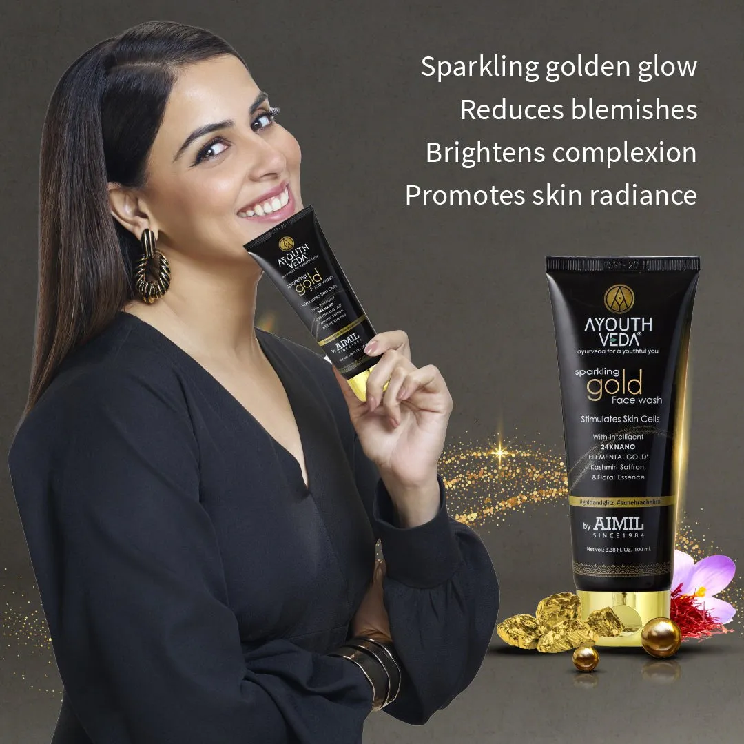 Sparkling Gold Face Wash With 24k Gold & Saffron (Net Qty-100 ml)