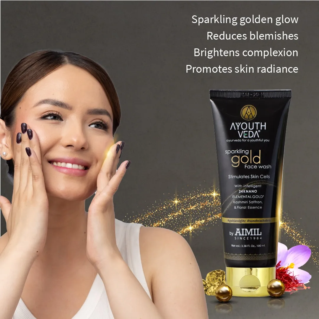 Sparkling Gold Face Wash With 24k Gold & Saffron (Net Qty-100 ml)