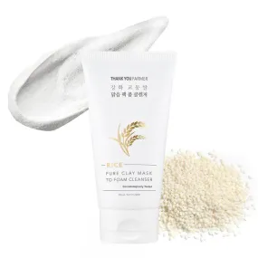 [THANK YOU FARMER] Rice Pure Clay Mask to Foam Cleanser 150ml