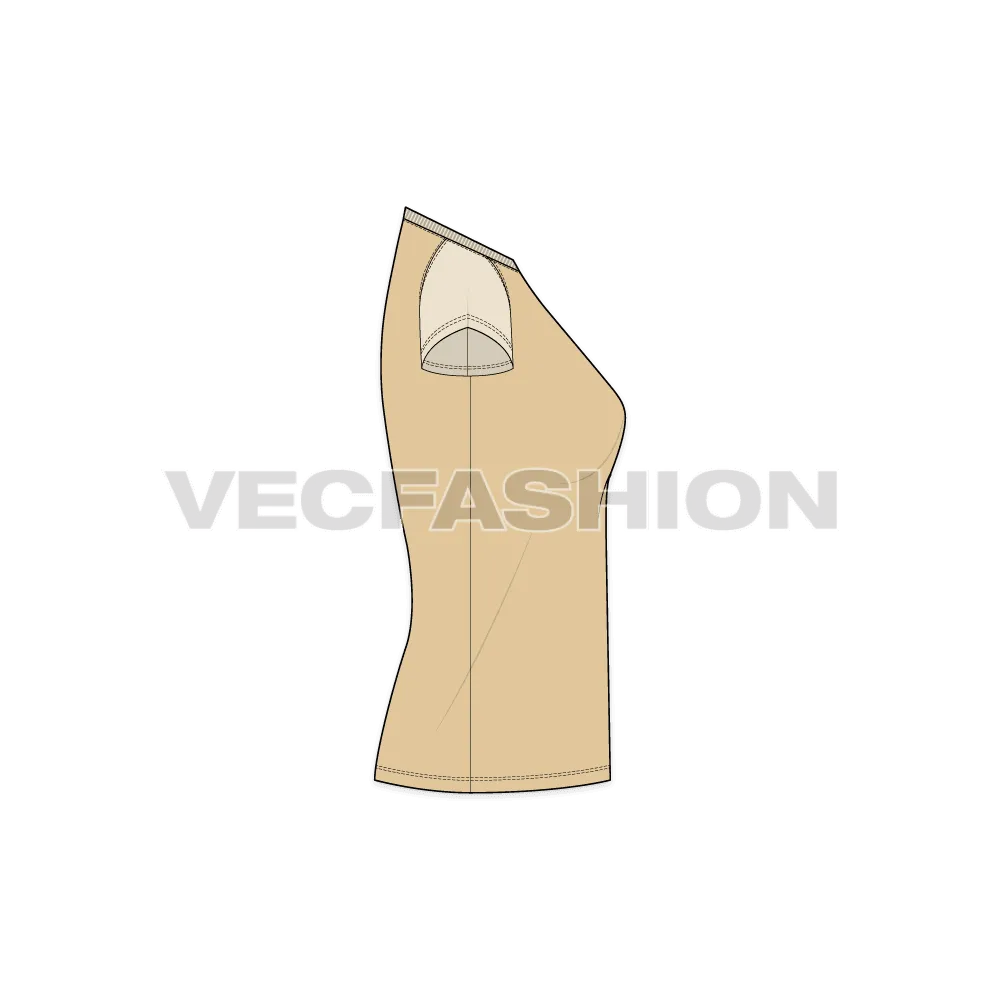 Women's V-neck Raglan Tee
